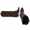CHAUSSURES FEMME BOTTES HAUTES WESTERN CHOCO ZIP