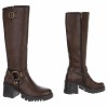 CHAUSSURES FEMME BOTTES HAUTES TALON CONFORTABLE MISS PATRICIA MARRON