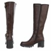 CHAUSSURES FEMME BOTTES HAUTES TALON CONFORTABLE MISS PATRICIA MARRON