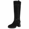 CHAUSSURES FEMME BOTTES HAUTES COUTURE BOUCLE MISS MEGANE NOIR