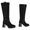 CHAUSSURES FEMME BOTTES HAUTES COUTURE BOUCLE MISS MEGANE NOIR