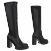 CHAUSSURES FEMME BOTTES HAUTES TALON CARRE HAUT MISS MISSY NOIR