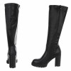 CHAUSSURES FEMME BOTTES HAUTES TALON CARRE HAUT MISS MISSY NOIR