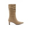 BOTTINES PLISSEES BOUT POINTUE PETIT ET ELEGANT MISS IRIS BEIGE