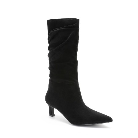 BOTTINES PLISSEES BOUT POINTUE PETIT ET ELEGANT MISS IRIS NOIR