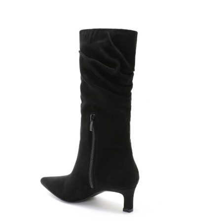 BOTTINES PLISSEES BOUT POINTUE PETIT ET ELEGANT MISS IRIS NOIR