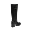 BOTTES AVEC TALONS EPAIS ET BOUCLES DECORATIVES MISS JOYCE NOIR