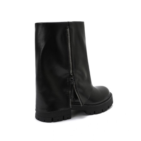 BOTTINES TENDANCE AVEC ZIP LATERAL MISS CARLA NOIR
