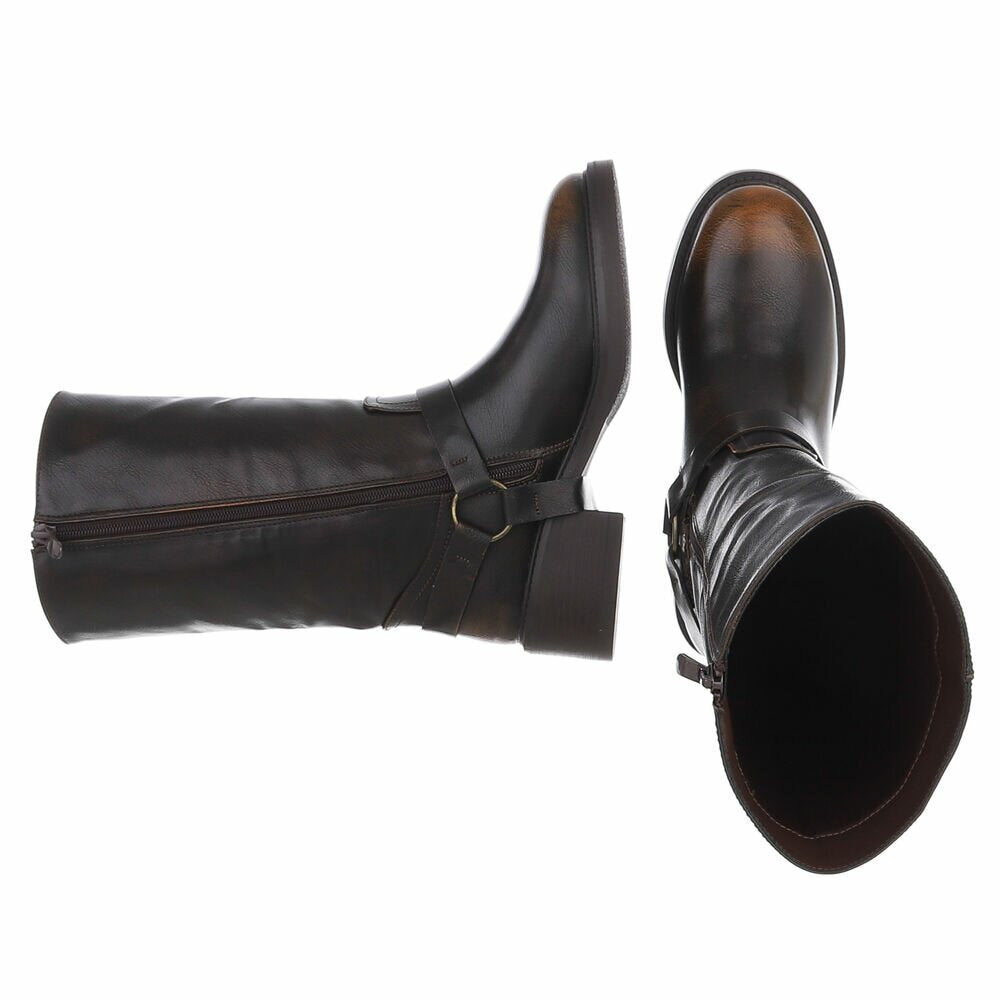 CHAUSSURES FEMME BOTTES BOTTINES CAVALIERE MISS LANA CHOCO
