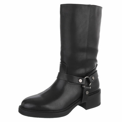 CHAUSSURES FEMME BOTTES BOTTINES CAVALIERE MISS LANA NOIR