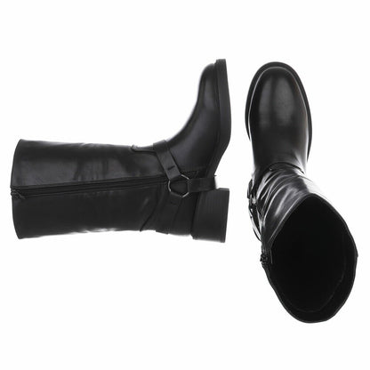 CHAUSSURES FEMME BOTTES BOTTINES CAVALIERE MISS LANA NOIR