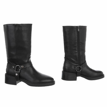 CHAUSSURES FEMME BOTTES BOTTINES CAVALIERE MISS LANA NOIR