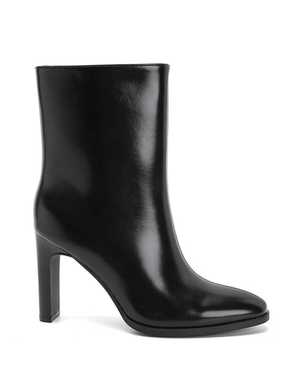 BOTTINES NOIRES FEMME À TALON EFFET CUIR MISS HARPER