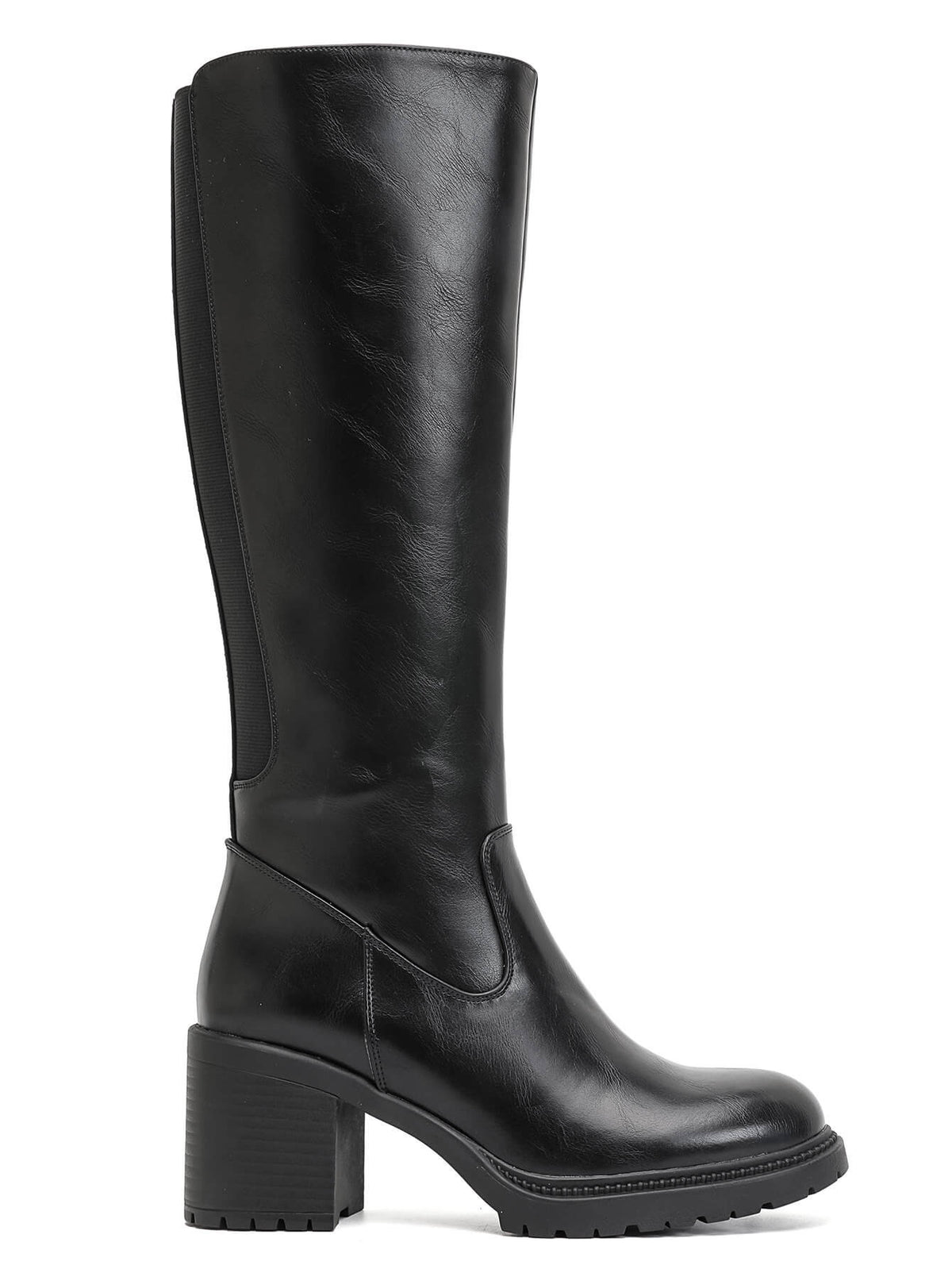BOTTES NOIRES HAUTES TALON BLOC CONFORT MISS HARMONIE