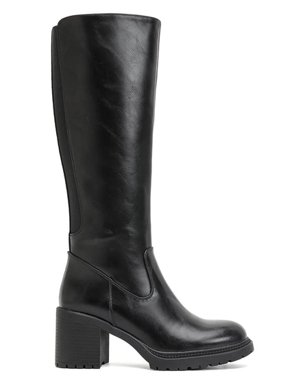 BOTTES NOIRES HAUTES TALON BLOC CONFORT MISS HARMONIE
