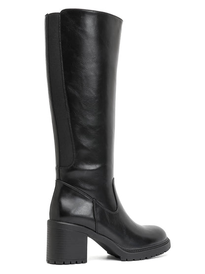 BOTTES NOIRES HAUTES TALON BLOC CONFORT MISS HARMONIE