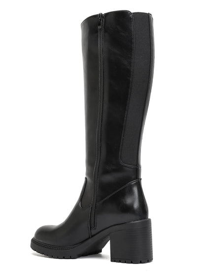 BOTTES NOIRES HAUTES TALON BLOC CONFORT MISS HARMONIE