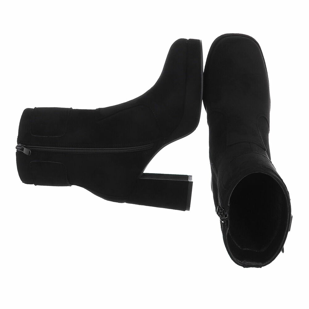 BOTTINES FEMME NOIRES À TALON CARRÉ ET PLATEFORME MISS EMERY