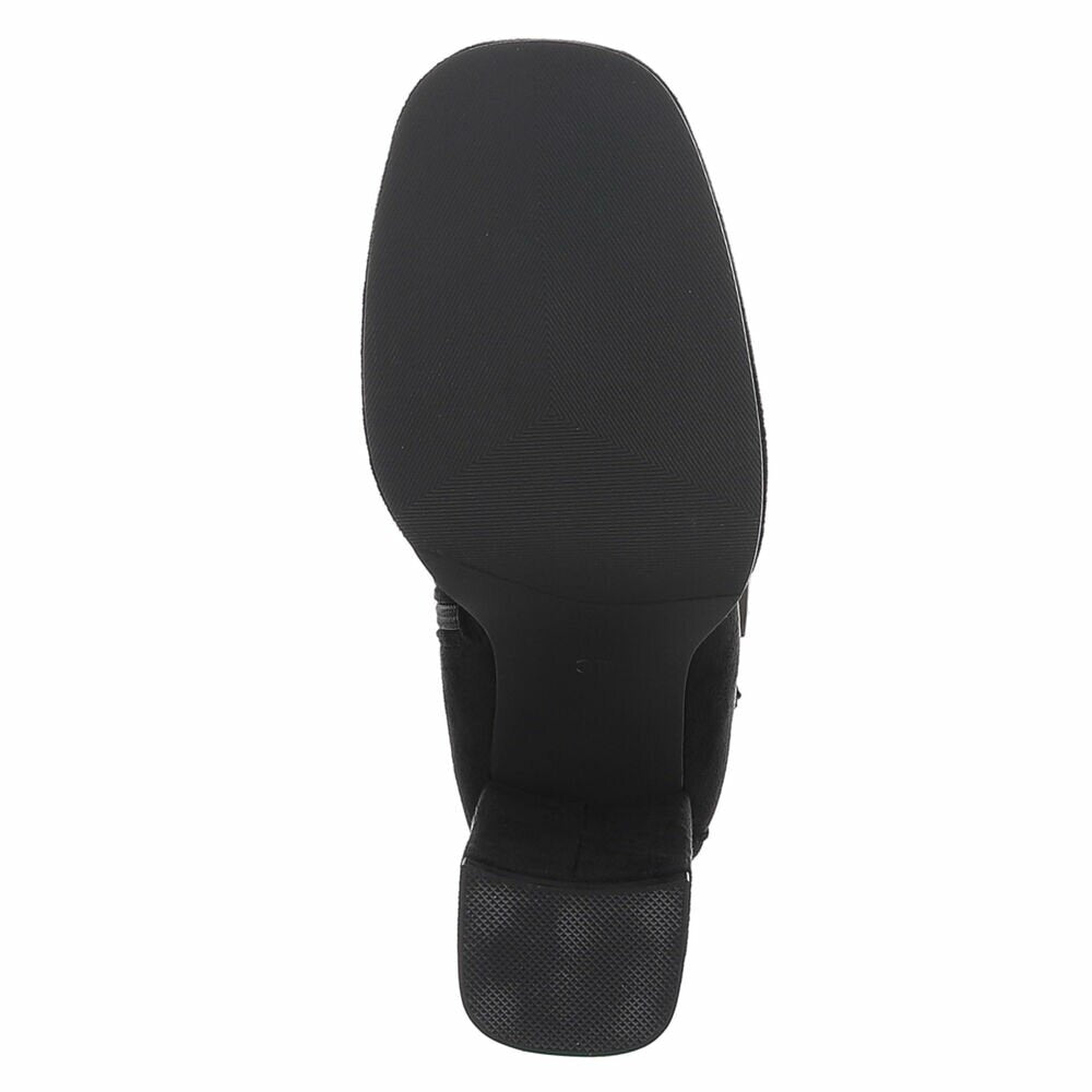 BOTTINES FEMME NOIRES À TALON CARRÉ ET PLATEFORME MISS EMERY