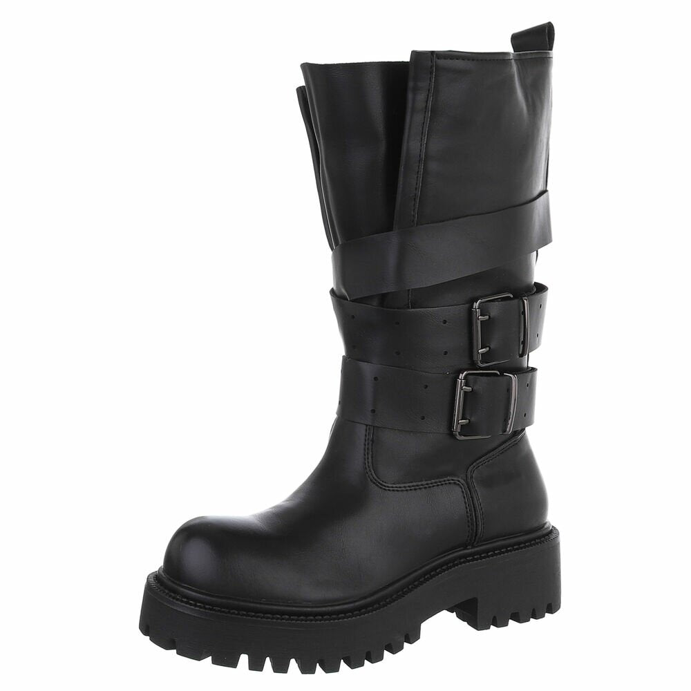 CHAUSSURES FEMME BOTTES MISS AVA NOIR SIMICUIR