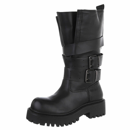 CHAUSSURES FEMME BOTTES MISS AVA NOIR SIMICUIR