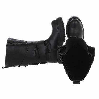 CHAUSSURES FEMME BOTTES MISS AVA NOIR SIMICUIR