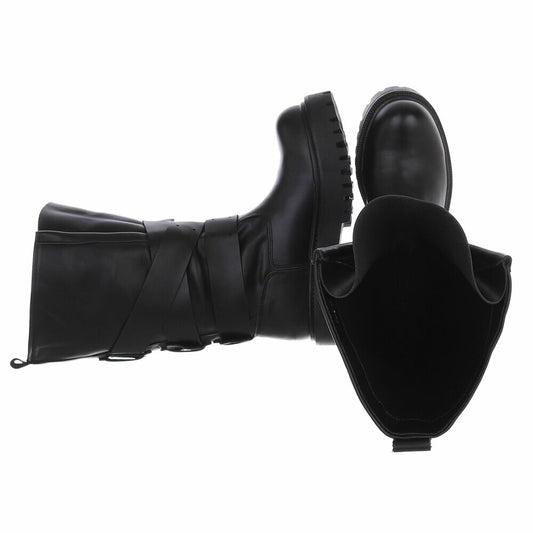CHAUSSURES FEMME BOTTES MISS AVA NOIR SIMICUIR