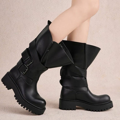 CHAUSSURES FEMME BOTTES MISS AVA NOIR SIMICUIR
