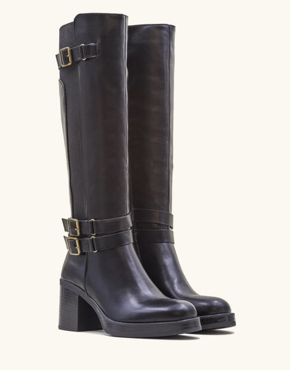 BOTTES CAVALIERE BOUCLES MISS KAYLA NOIR