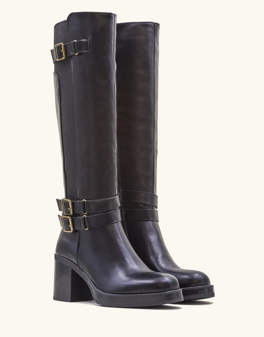 BOTTES CAVALIERE BOUCLES MISS KAYLA NOIR