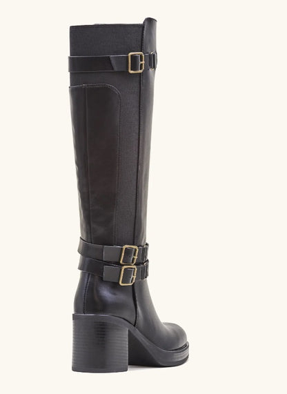 BOTTES CAVALIERE BOUCLES MISS KAYLA NOIR