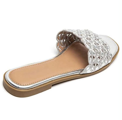 Sandales Bijoux "Éclat d'Été" – Argentées, Chic et Confortables