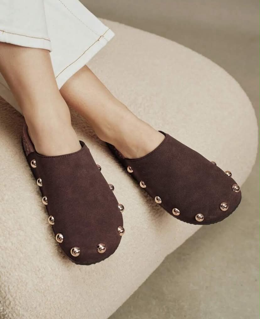 Sandales Gladtior Chic à Détail Métallique - Élégance & Confort d'Été Choco Marron
