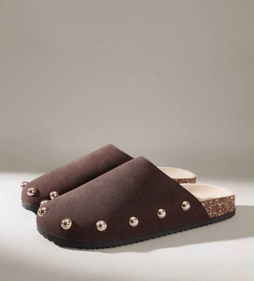 Sandales Gladtior Chic à Détail Métallique - Élégance & Confort d'Été Choco Marron