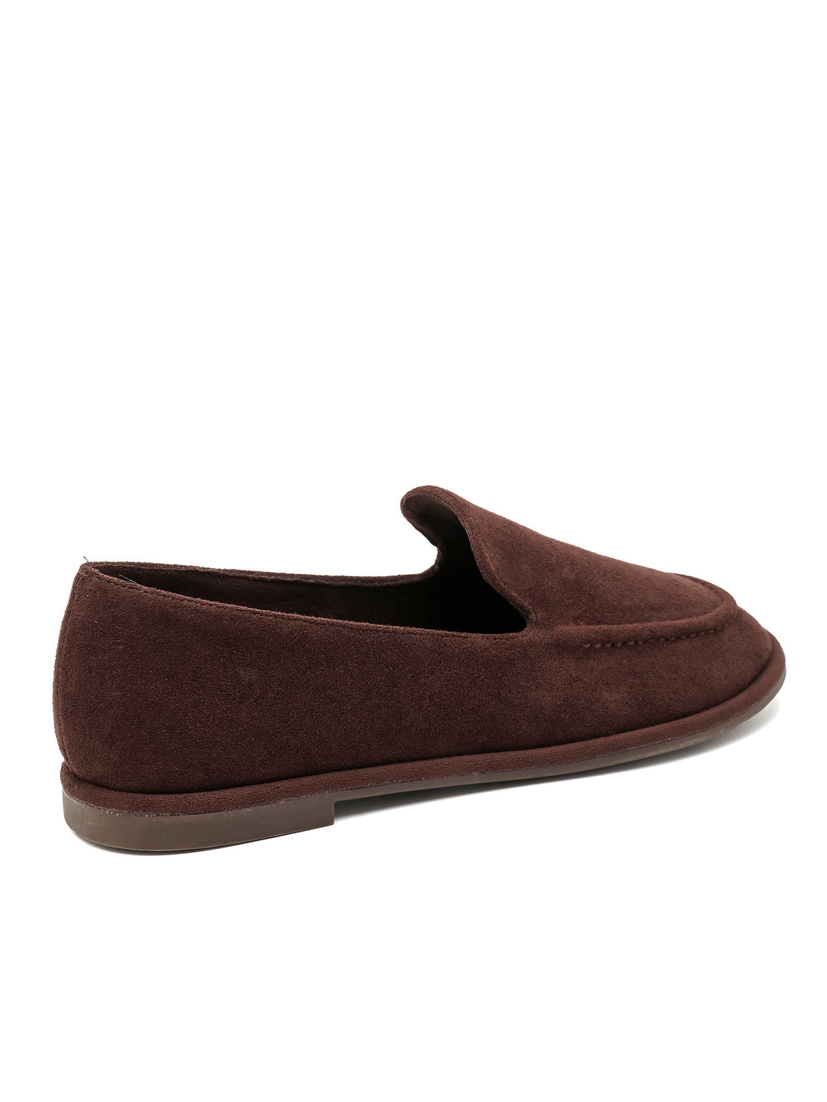 MOCASSINS SOUPLES EFFET DAIM – LOAFERS FEMME À ENFILER SEMELLE PLATE MARRON DEBBIE