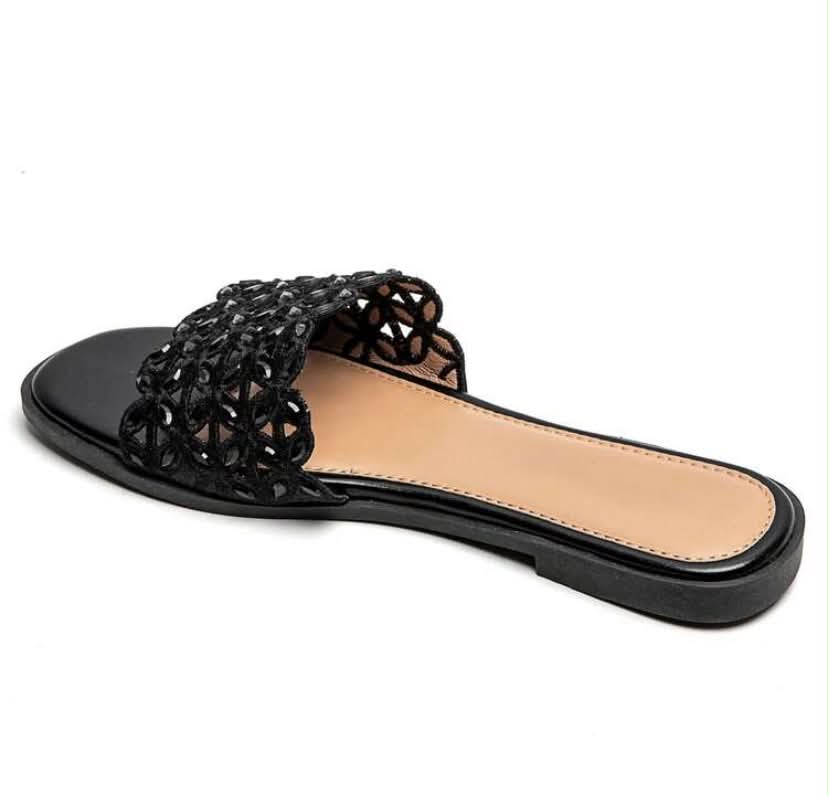 Sandales Bijoux "Éclat d'Été" – noir, Chic et Confortables