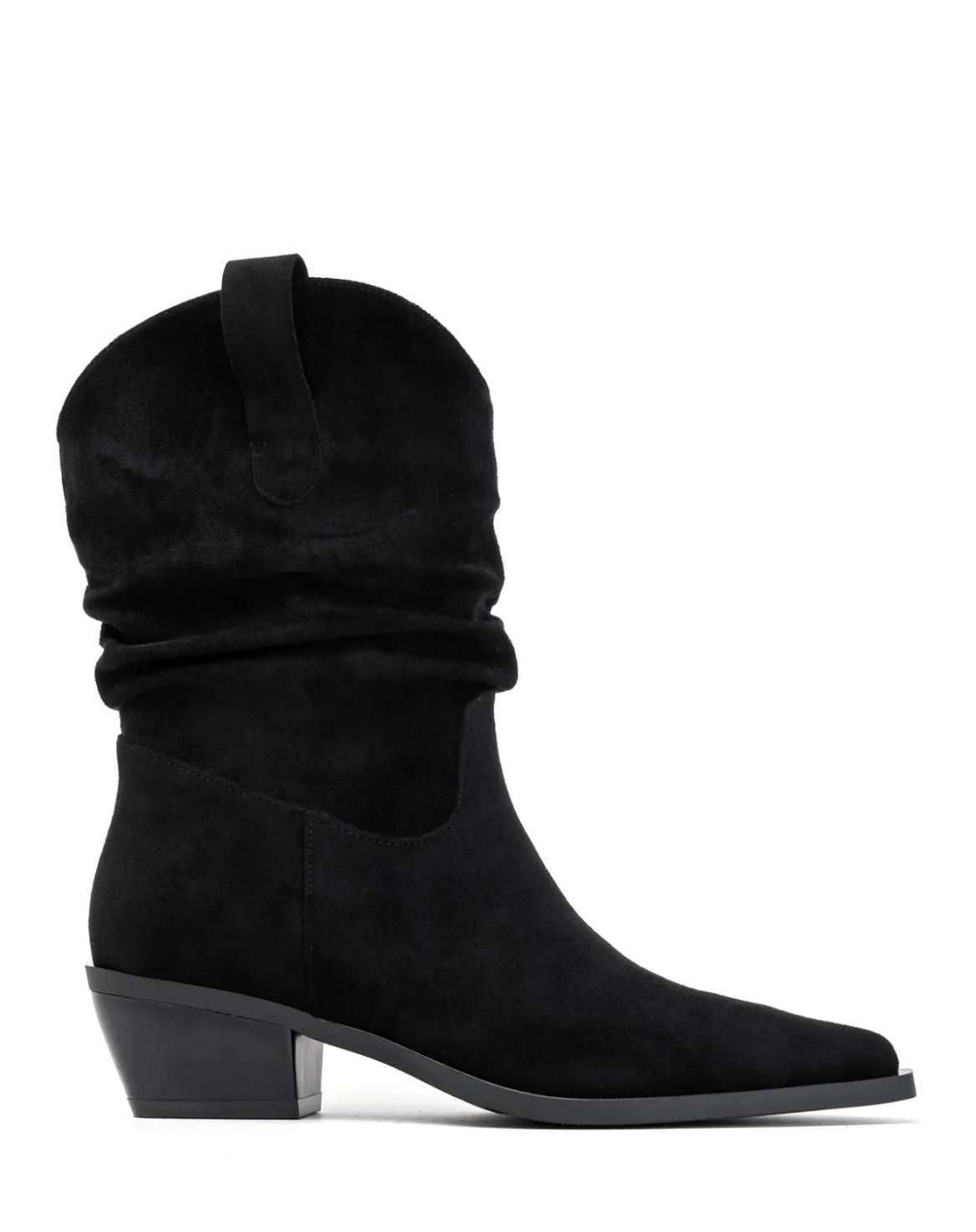 BOTTES SANTIAGS SLOUCHY EN SUÉDINE PREMIUM – NOIR MISS KENNY