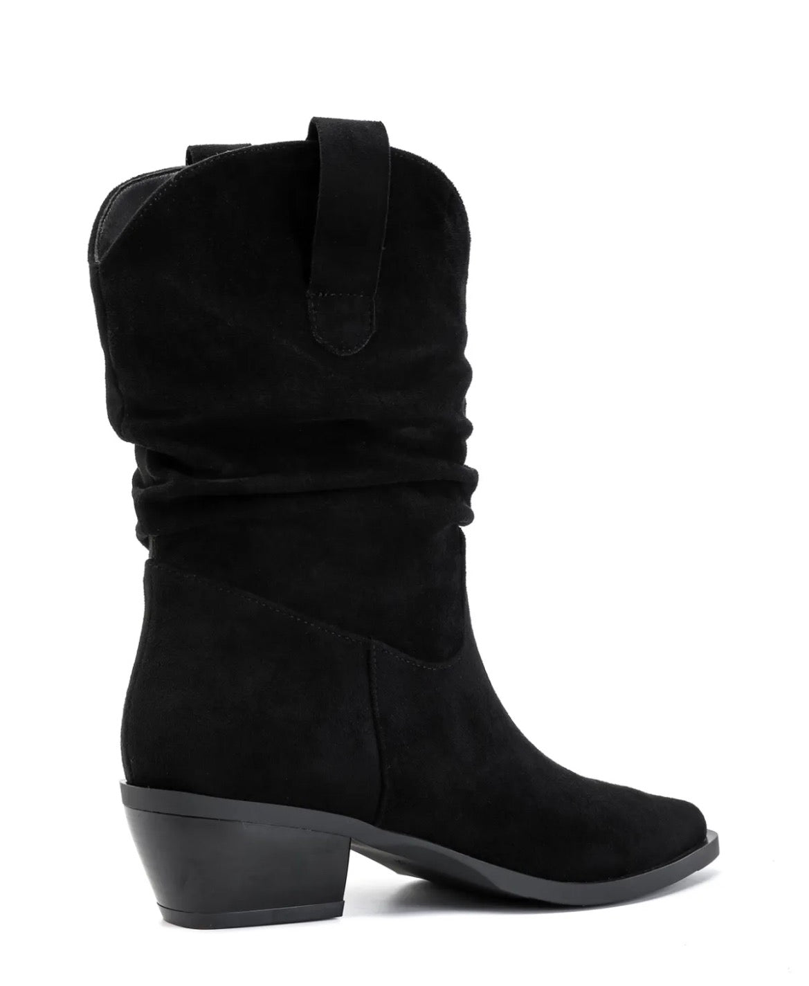 BOTTES SANTIAGS SLOUCHY EN SUÉDINE PREMIUM – NOIR MISS KENNY