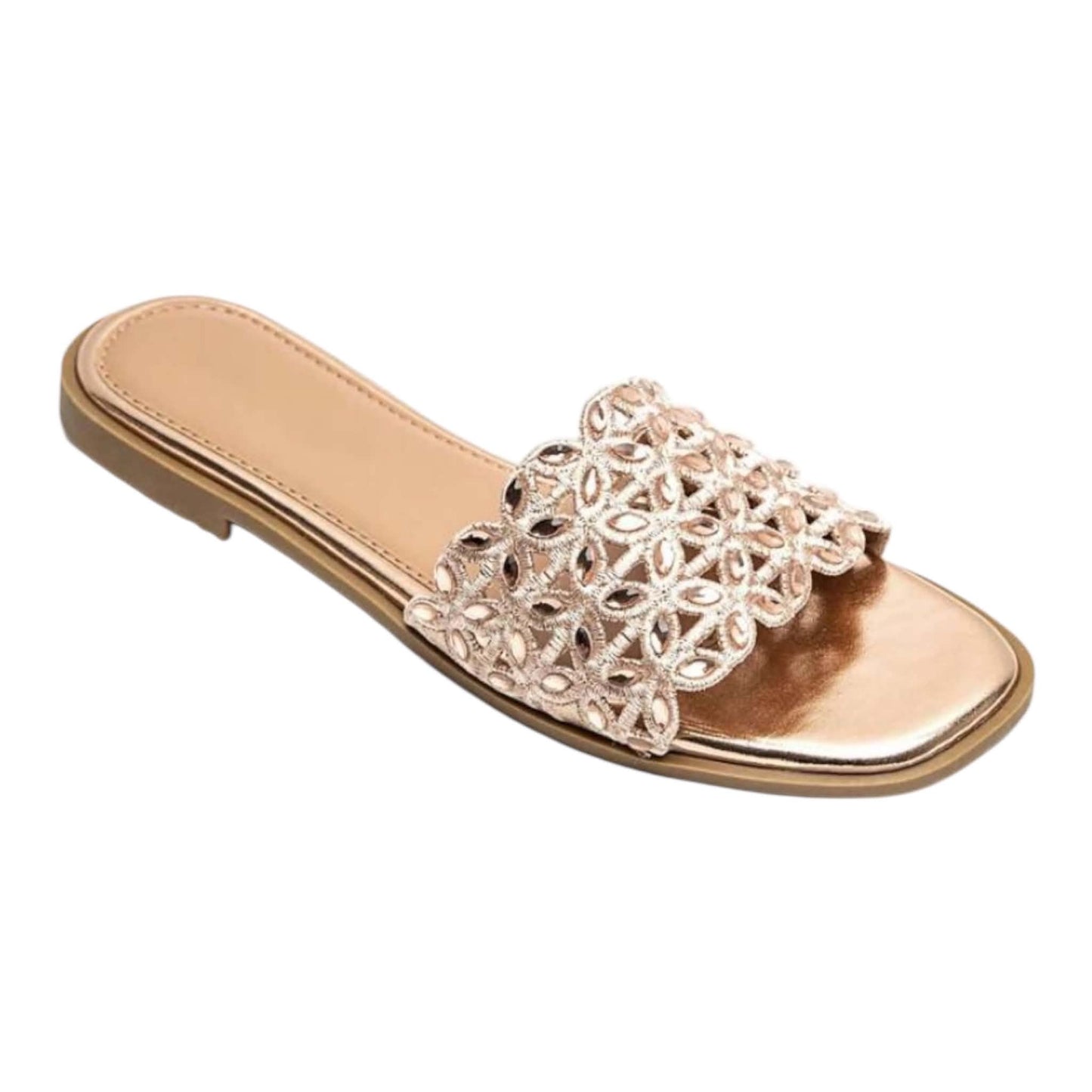 Sandales Bijoux "Éclat d'Été" – champagne, Chic et Confortables