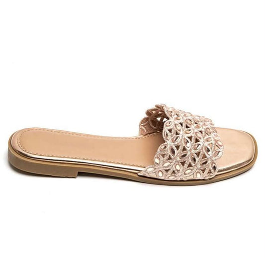 Sandales Bijoux "Éclat d'Été" – champagne, Chic et Confortables