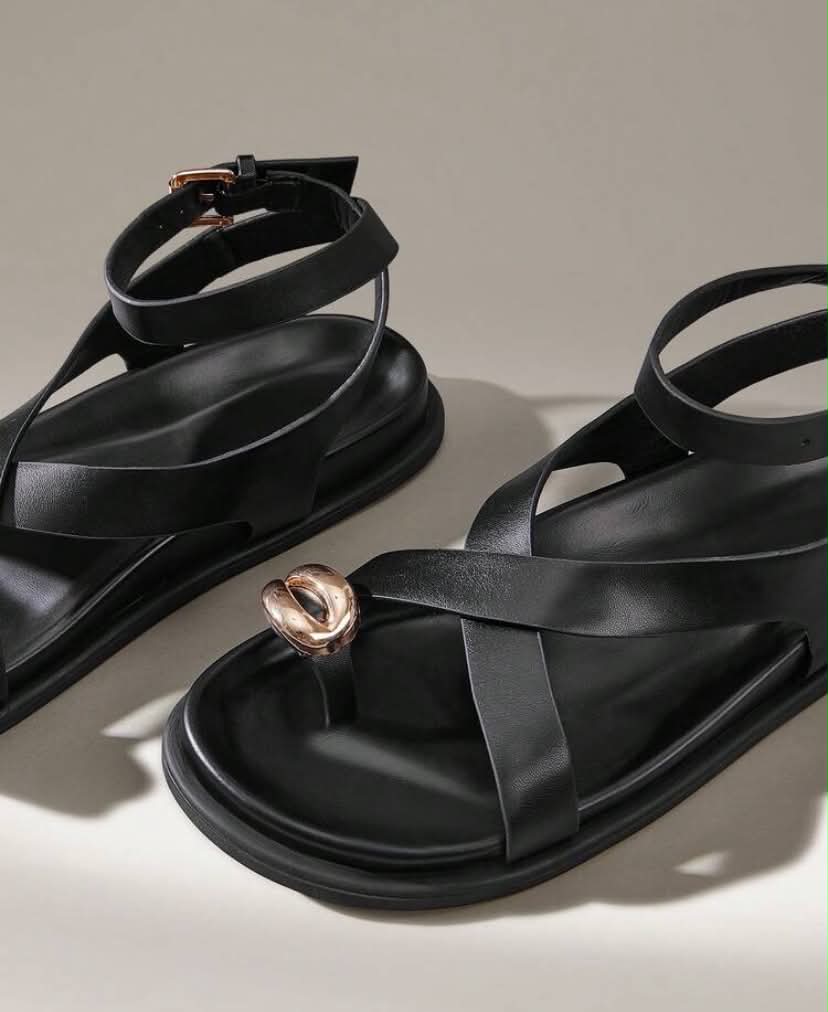 Sandales Gladtior Chic à Détail Métallique - Élégance & Confort d'Été