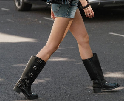 BOTTES BICKER MULTI BOUCLES MISS JENNA NOIR