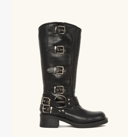 BOTTES BICKER MULTI BOUCLES MISS JENNA NOIR