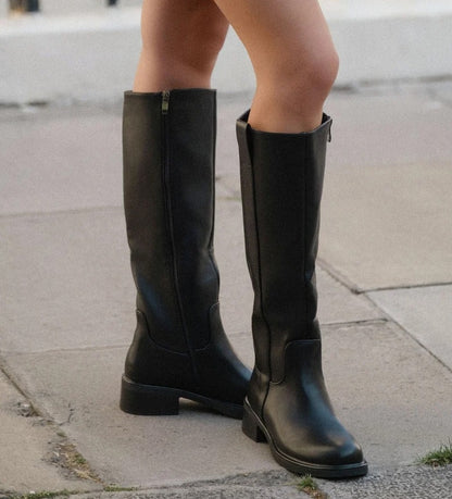CHAUSSURES FEMME BOTTES HAUTES TUBULAIRES MISS ZOEY NOIR