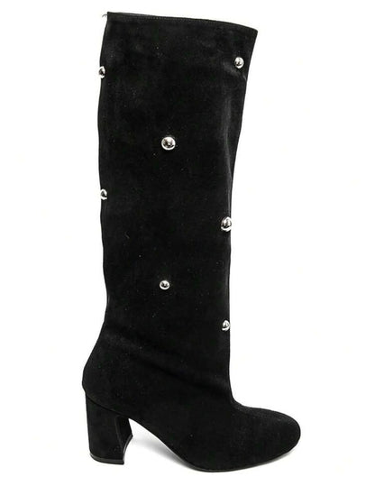 CHAUSSURES FEMME BOTTES TALON CLOUS MISS LOANNE NOIR