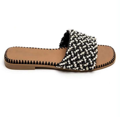 Sandales Bohème "Perle d'Été" – Élégance & Confort noir