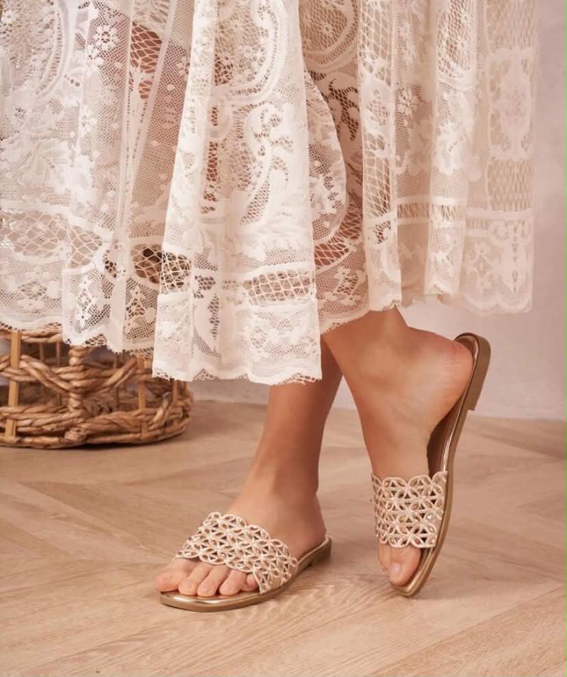 Sandales Bijoux "Éclat d'Été" – or, Chic et Confortables