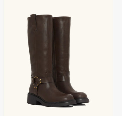 CHAUSSURES FEMME BOTTES HAUTES MISS ABBY MARRON