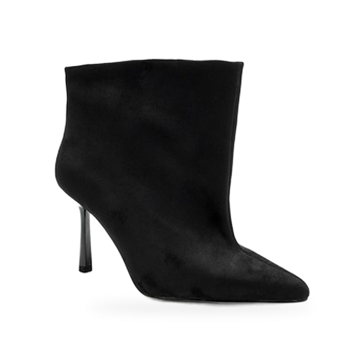 BOTTINES FEMME NOIRES EFFET DAIM À TALON AIGUILLE – BOUT POINTU