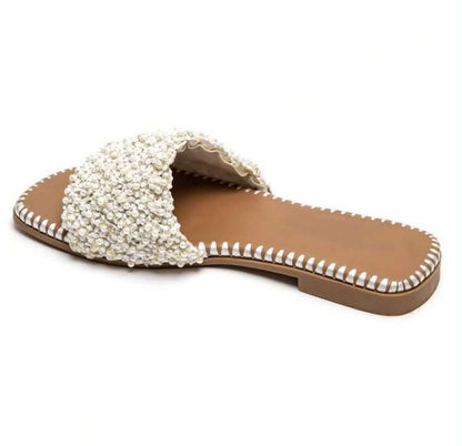 Sandales Bohème "Perle d'Été" – Élégance & Confort Creme